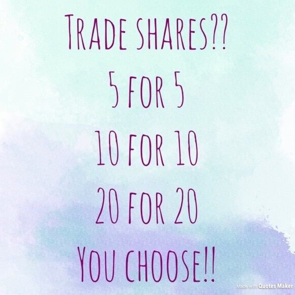 TRADE SHARES? Comment Below "DONE" so I wouldn't FORGET!! - Picture 2 of 3
